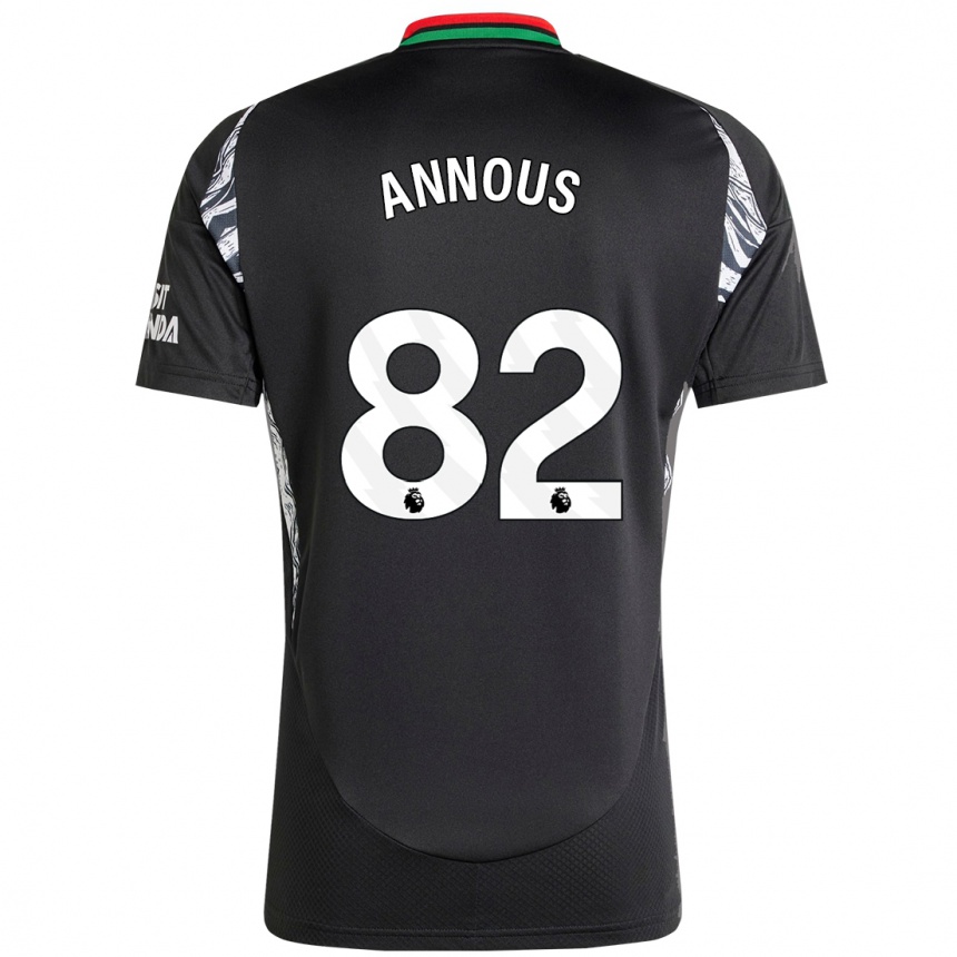 Men Football Andre Annous #82 Black Away Jersey 2024/25 T-Shirt Uk