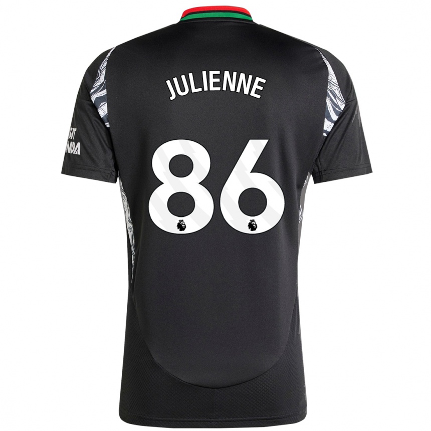 Men Football Theo Julienne #86 Black Away Jersey 2024/25 T-Shirt Uk