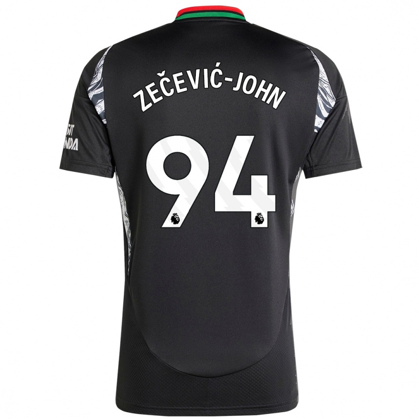 Men Football Louis Zečević-John #94 Black Away Jersey 2024/25 T-Shirt Uk