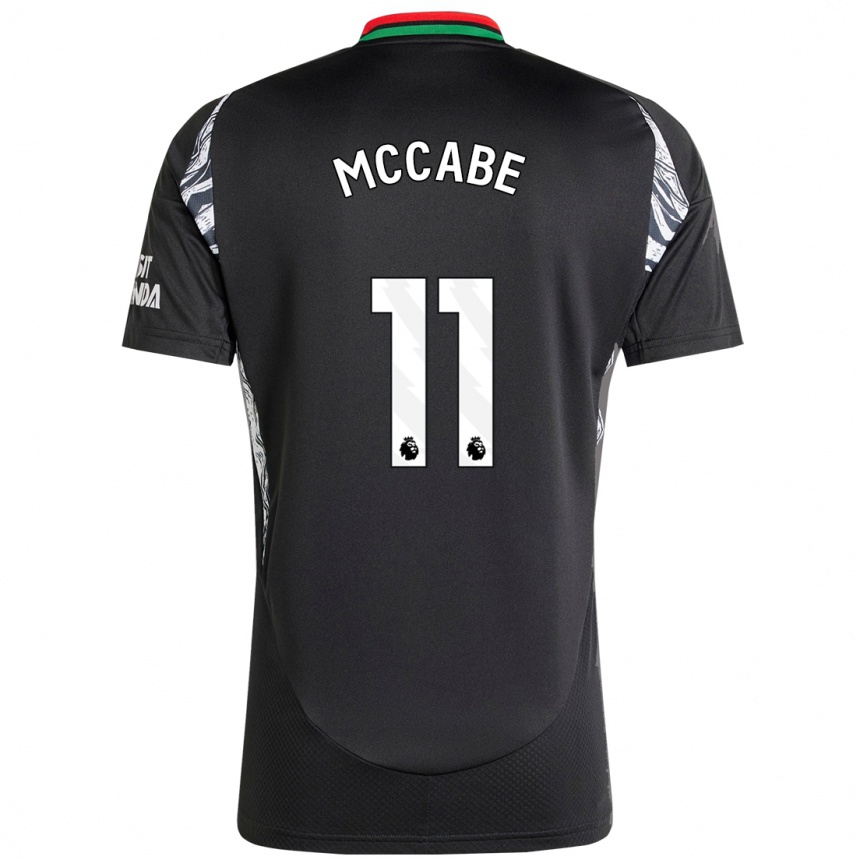 Men Football Katie Mccabe #11 Black Away Jersey 2024/25 T-Shirt Uk