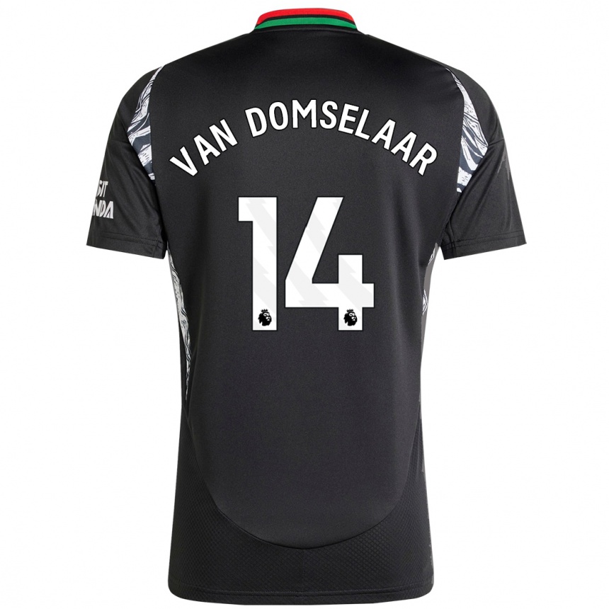 Men Football Daphne Van Domselaar #14 Black Away Jersey 2024/25 T-Shirt Uk