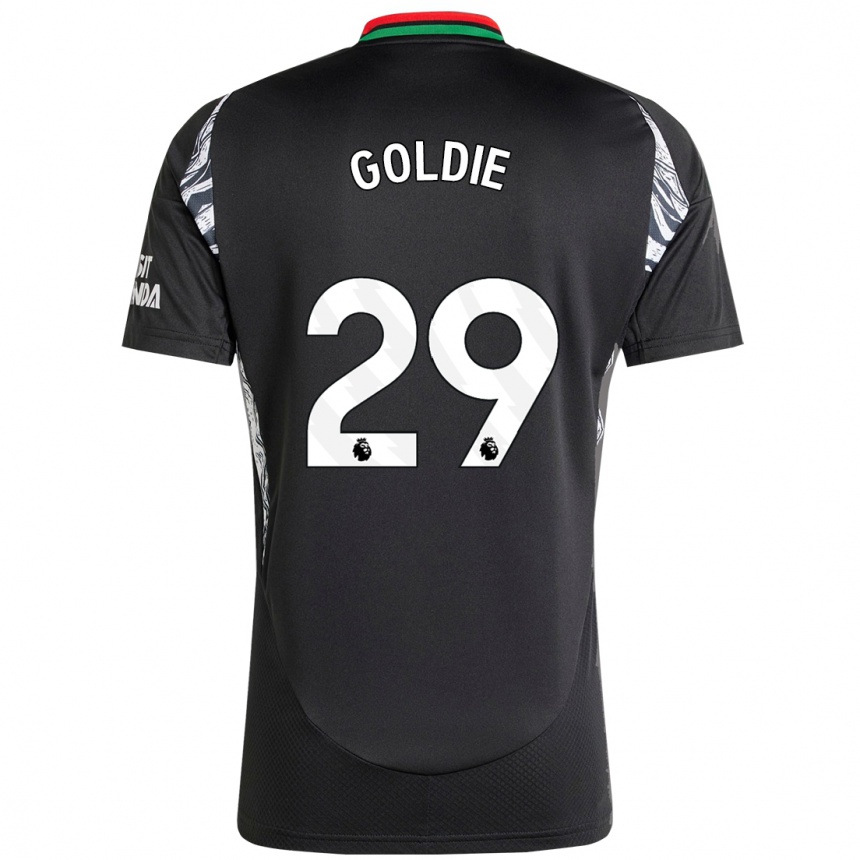 Men Football Teyah Goldie #29 Black Away Jersey 2024/25 T-Shirt Uk