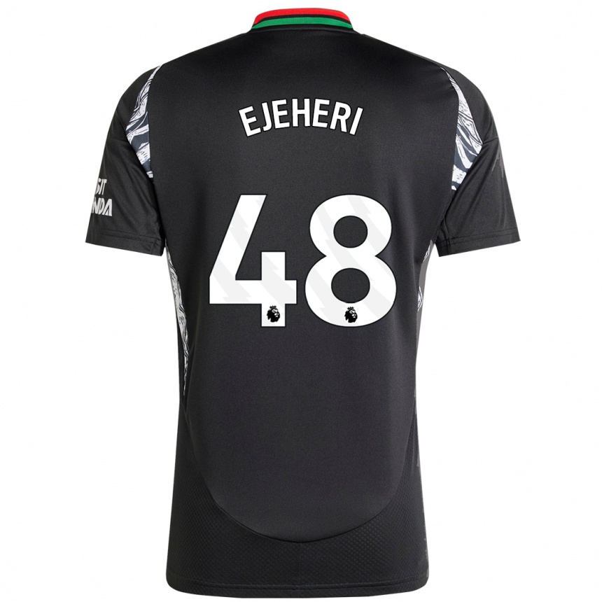 Men Football Ovie Ejeheri #48 Black Away Jersey 2024/25 T-Shirt Uk