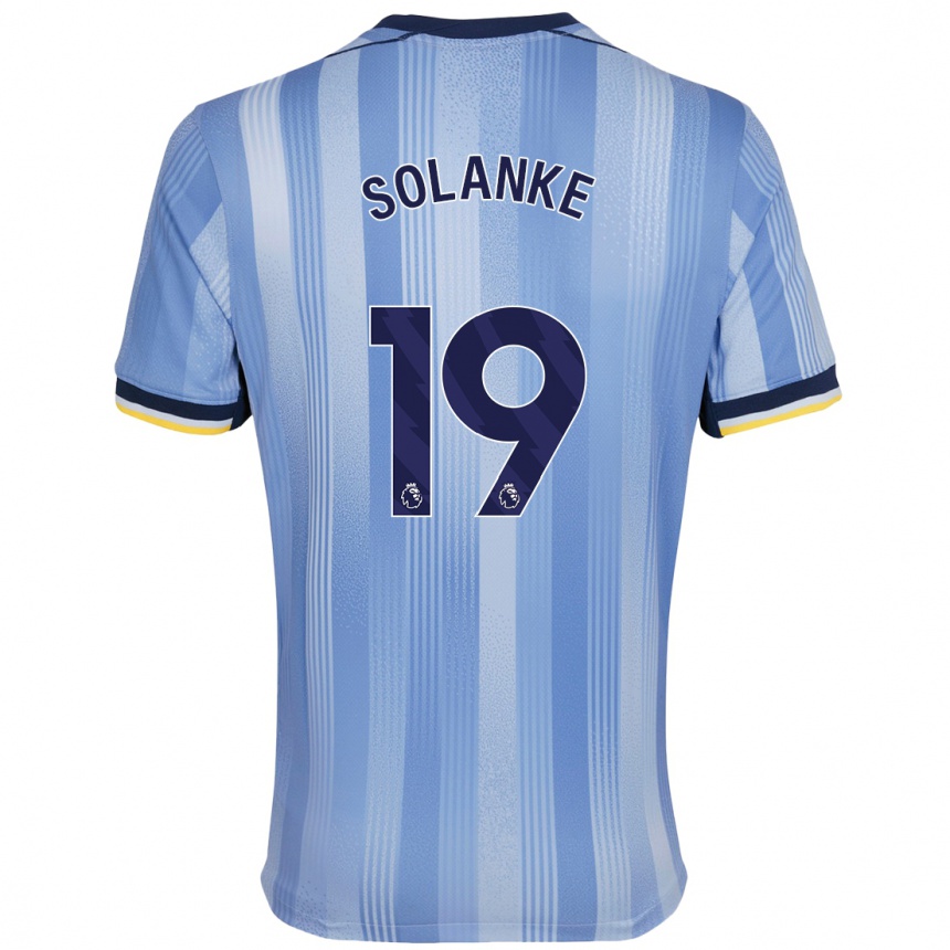 Men Football Dominic Solanke #19 Light Blue Away Jersey 2024/25 T-Shirt Uk