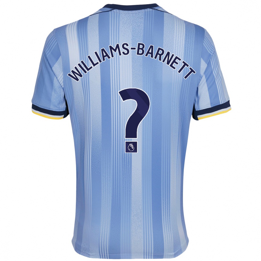 Men Football Lucá Williams-Barnett #0 Light Blue Away Jersey 2024/25 T-Shirt Uk