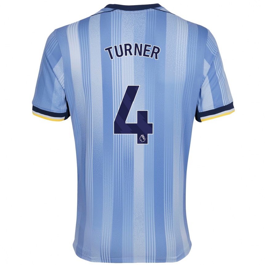 Men Football Amy Turner #4 Light Blue Away Jersey 2024/25 T-Shirt Uk