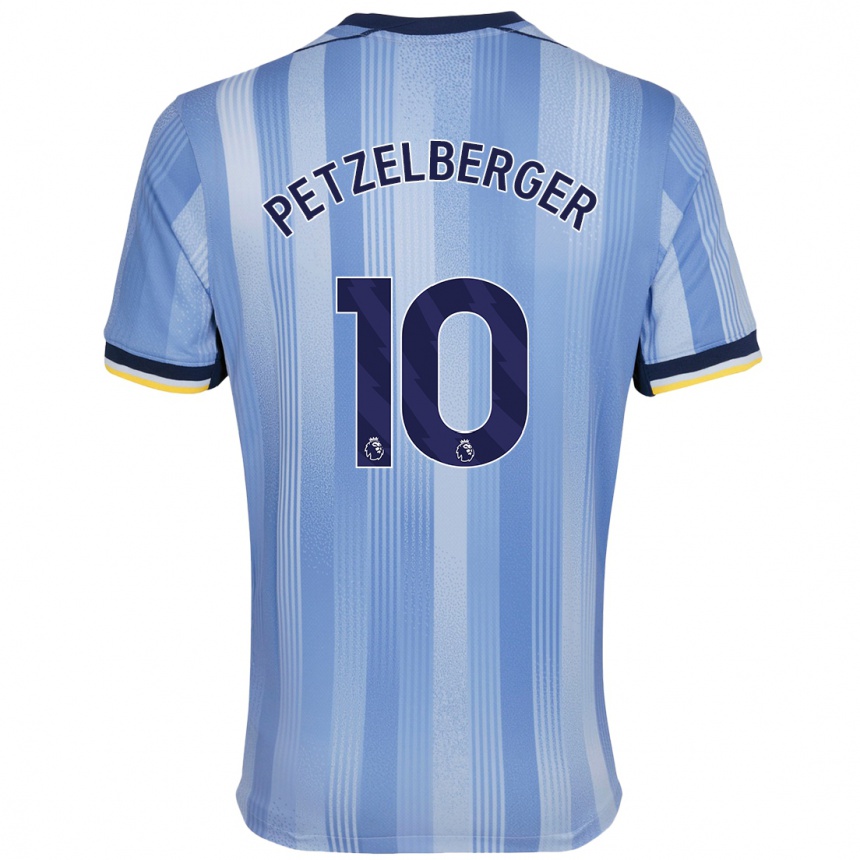 Men Football Ramona Petzelberger #10 Light Blue Away Jersey 2024/25 T-Shirt Uk