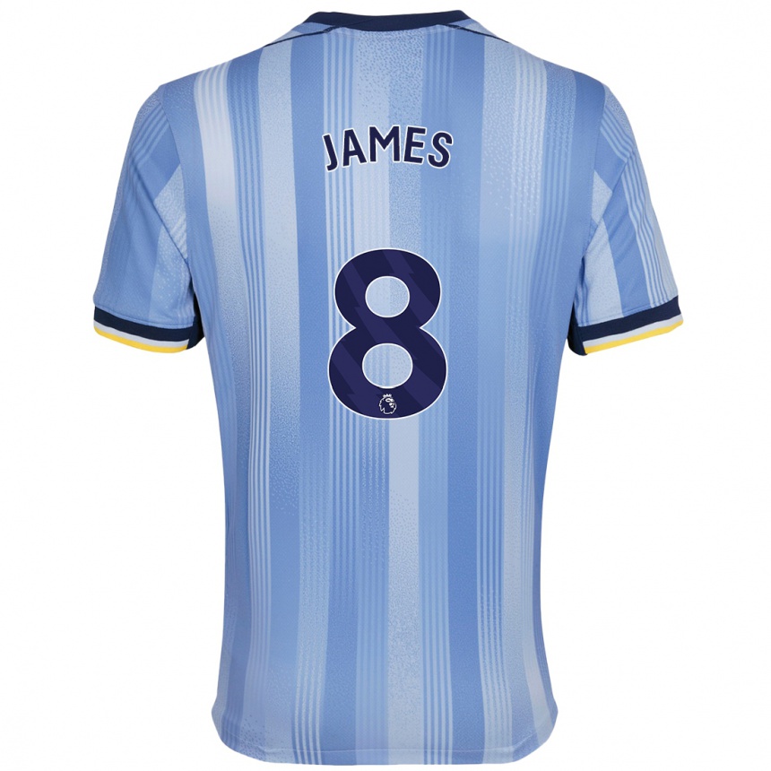 Men Football Angharad James #8 Light Blue Away Jersey 2024/25 T-Shirt Uk