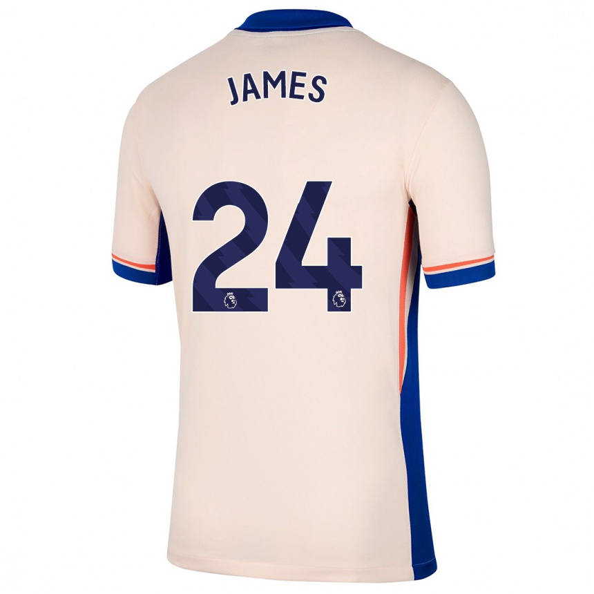 Men Football Reece James #24 Light Beige Away Jersey 2024/25 T-Shirt Uk