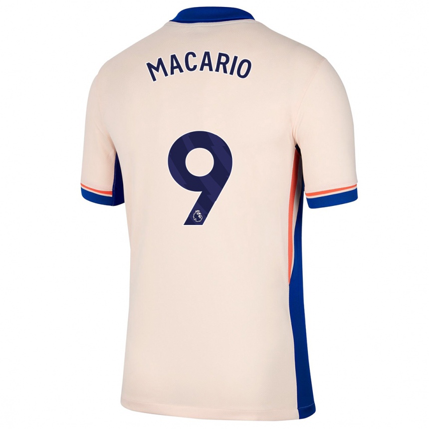 Men Football Catarina Macario #9 Light Beige Away Jersey 2024/25 T-Shirt Uk