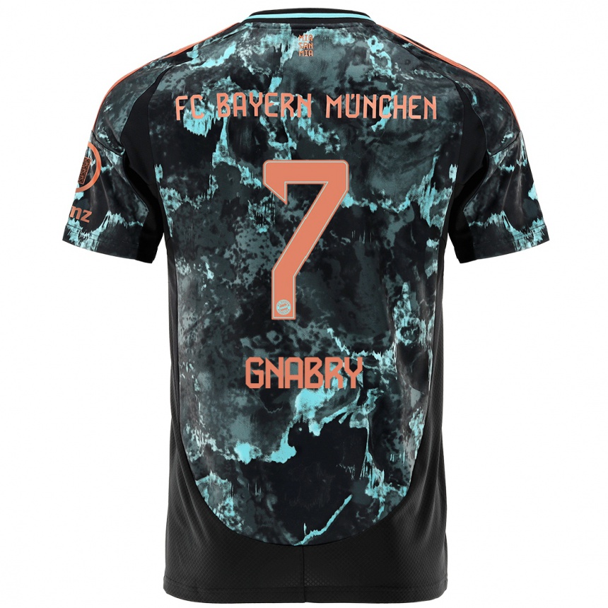 Men Football Serge Gnabry #7 Black Away Jersey 2024/25 T-Shirt Uk