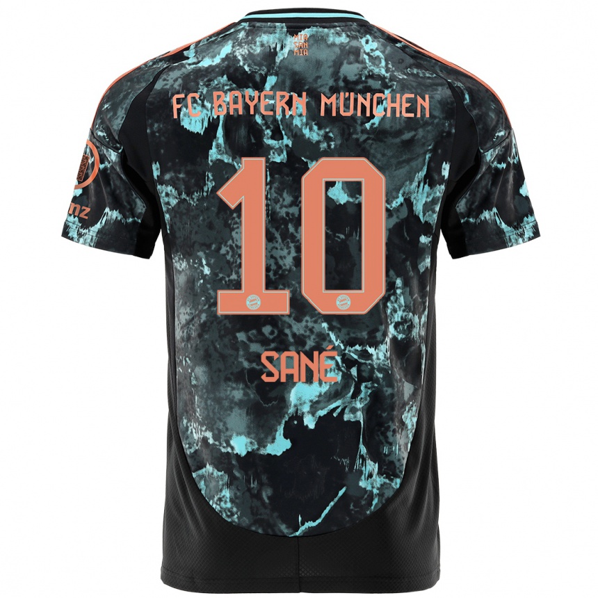 Men Football Leroy Sane #10 Black Away Jersey 2024/25 T-Shirt Uk