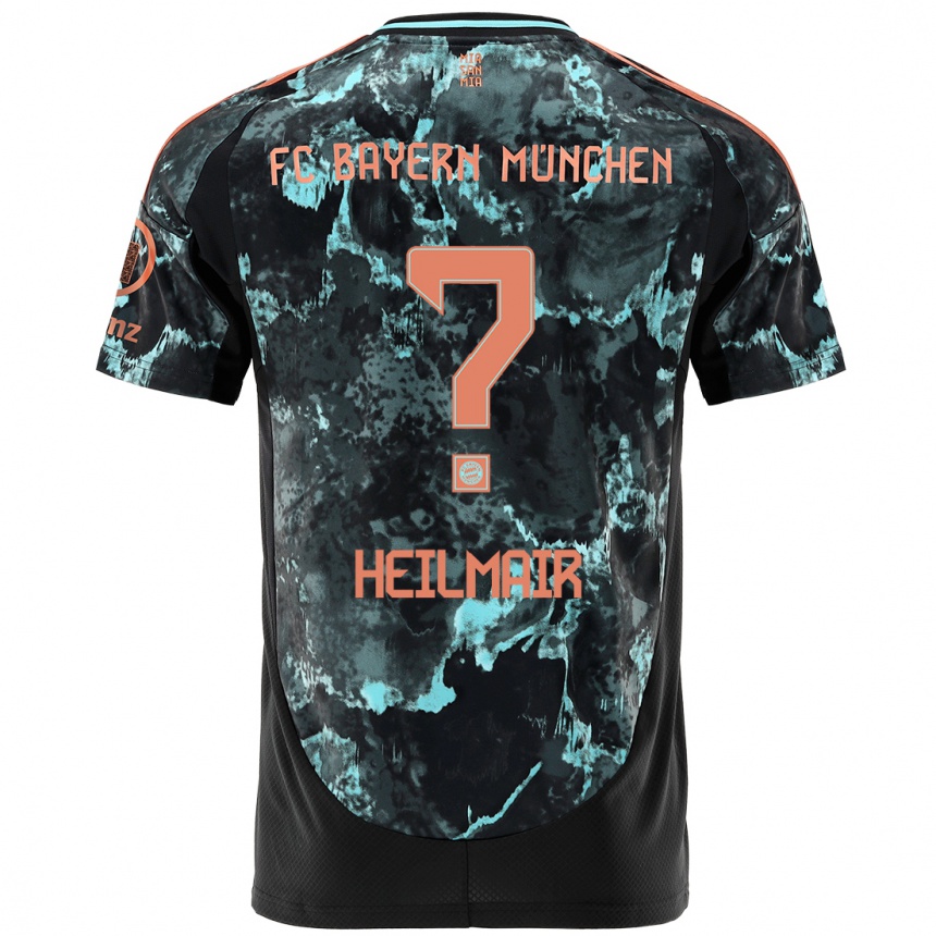 Men Football Hannes Heilmair #0 Black Away Jersey 2024/25 T-Shirt Uk