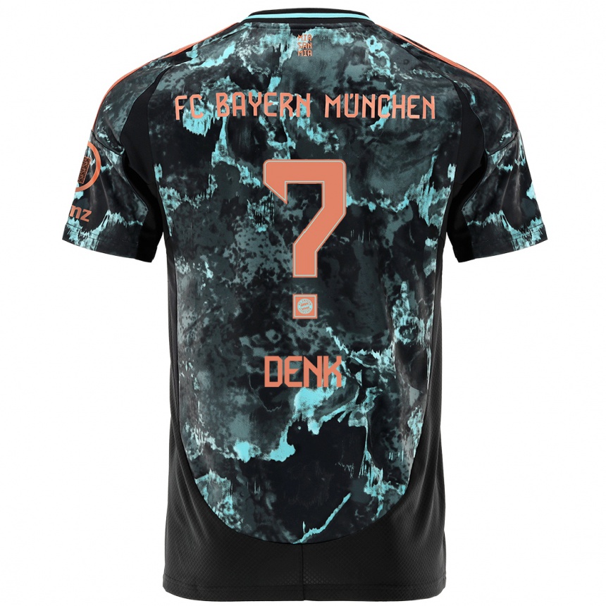 Men Football Luca Denk #0 Black Away Jersey 2024/25 T-Shirt Uk