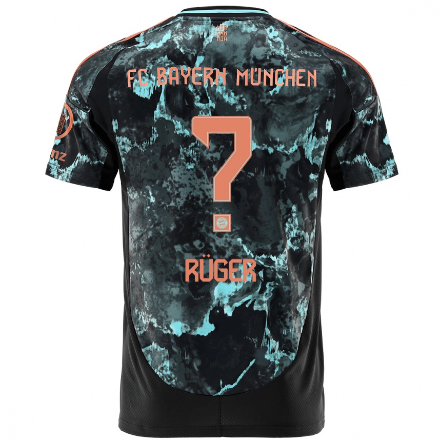 Men Football Kurt Rüger #0 Black Away Jersey 2024/25 T-Shirt Uk