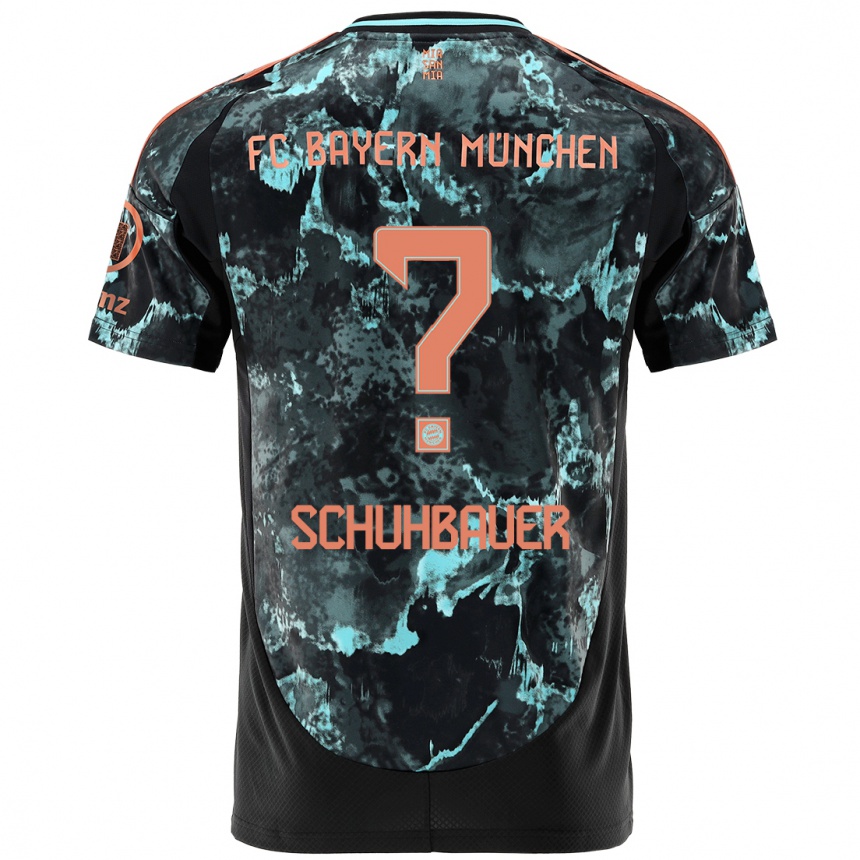 Men Football Maximilian Schuhbauer #0 Black Away Jersey 2024/25 T-Shirt Uk