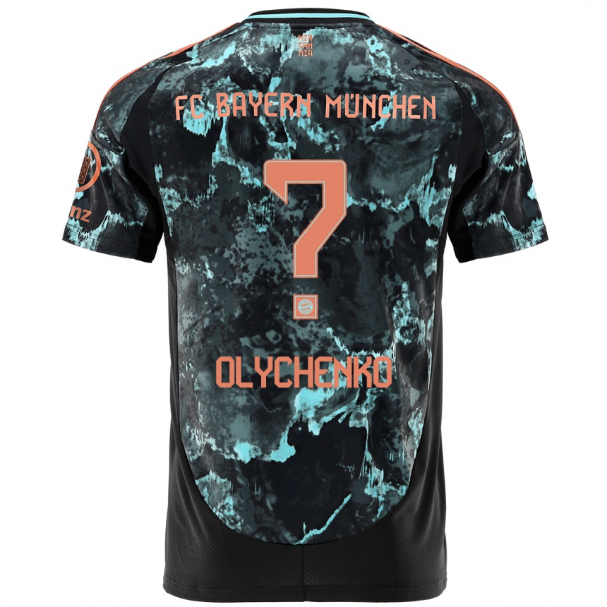 Men Football Bogdan Olychenko #0 Black Away Jersey 2024/25 T-Shirt Uk