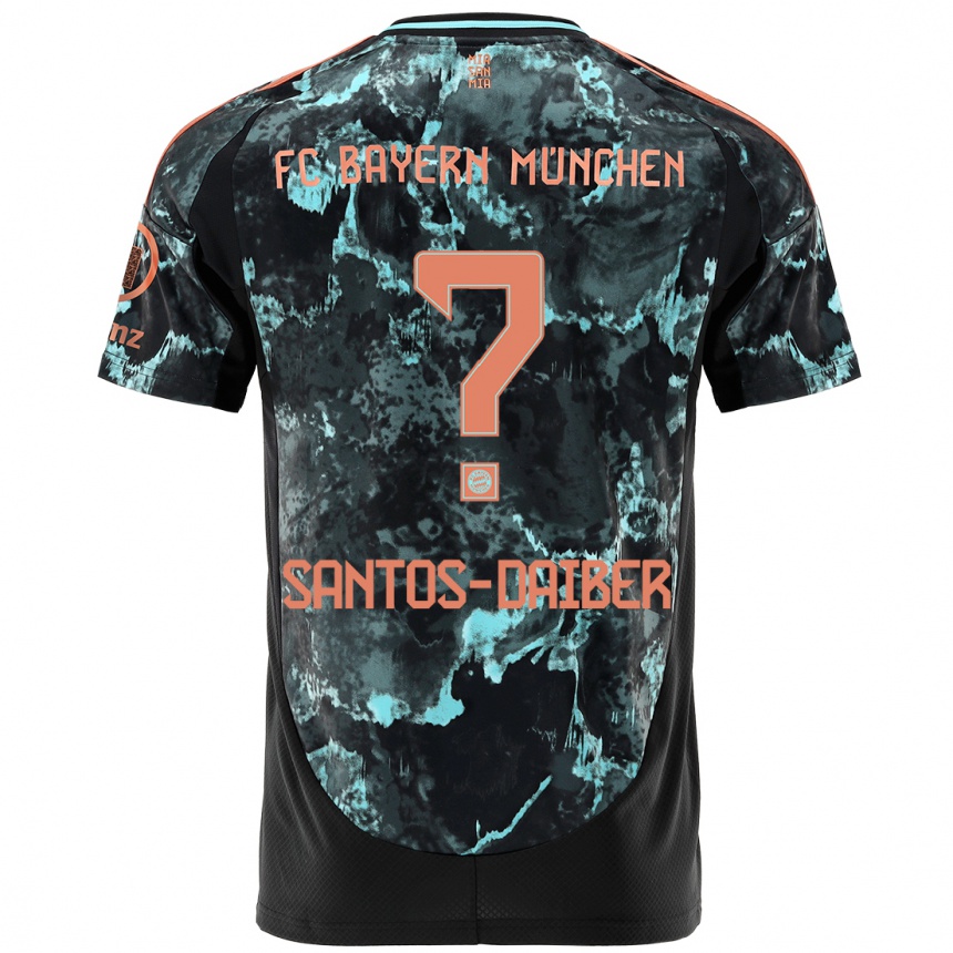 Men Football David Santos-Daiber #0 Black Away Jersey 2024/25 T-Shirt Uk