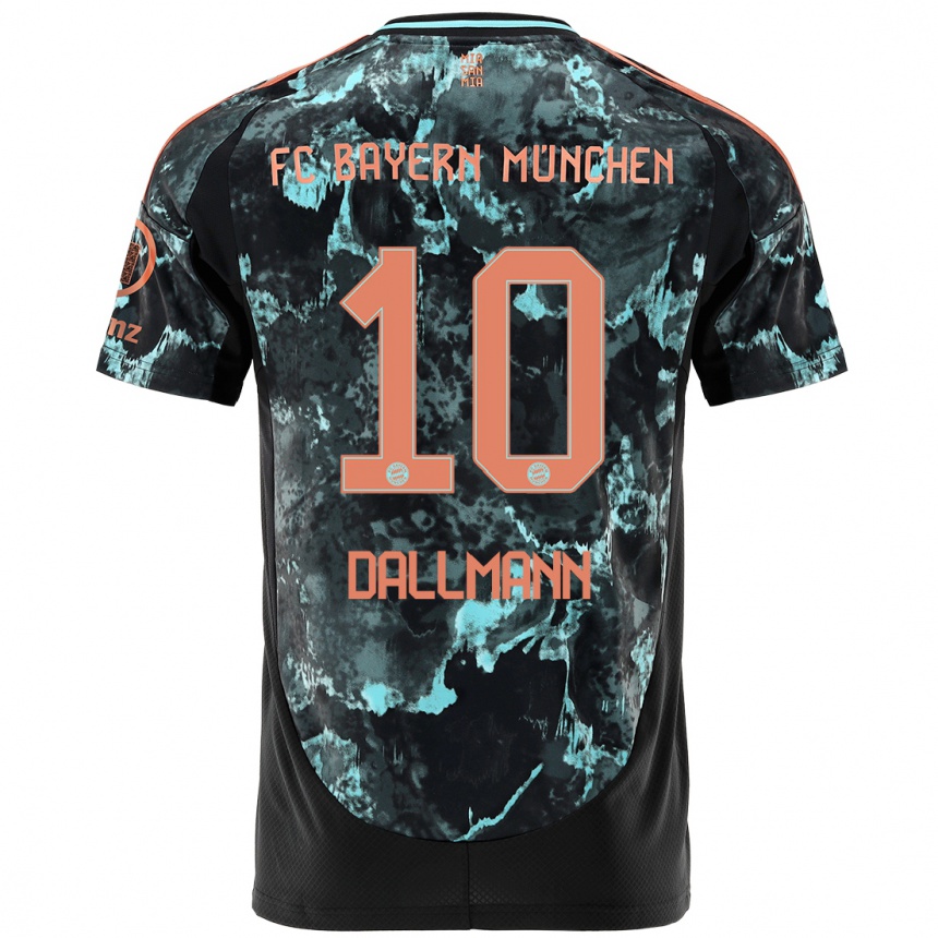 Men Football Linda Dallmann #10 Black Away Jersey 2024/25 T-Shirt Uk