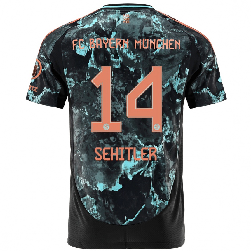 Men Football Alara Şehitler #14 Black Away Jersey 2024/25 T-Shirt Uk