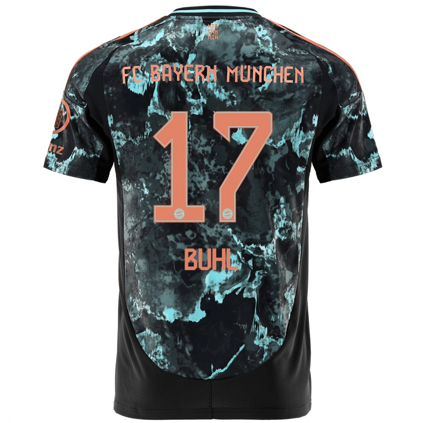 Men Football Klara Buhl #17 Black Away Jersey 2024/25 T-Shirt Uk