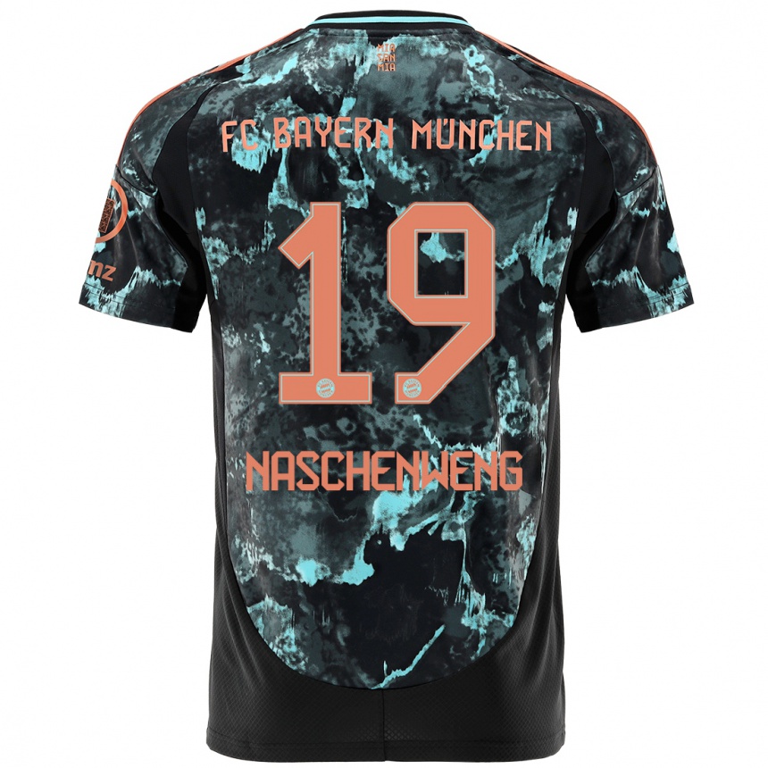 Men Football Katharina Naschenweng #19 Black Away Jersey 2024/25 T-Shirt Uk