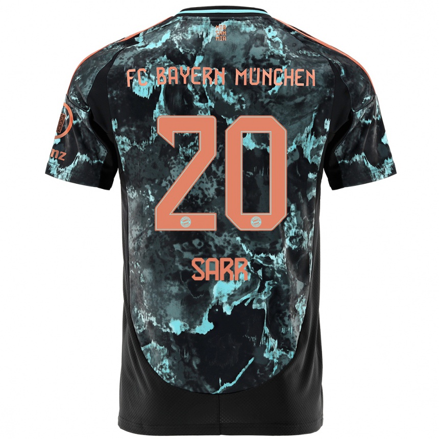 Men Football Bouna Sarr #20 Black Away Jersey 2024/25 T-Shirt Uk