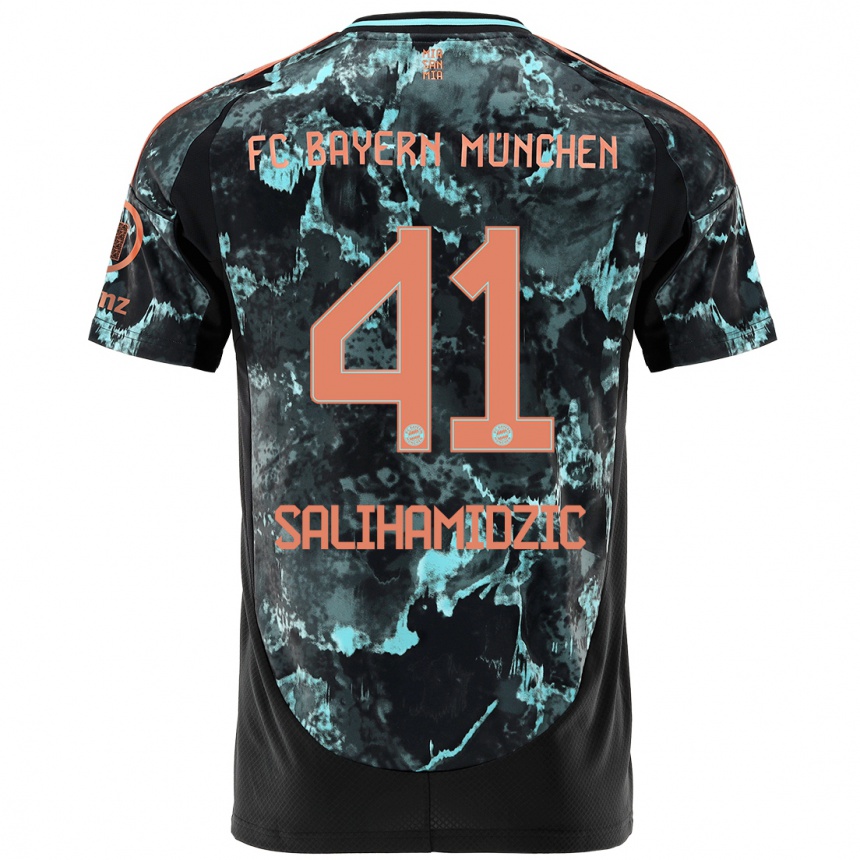 Men Football Nick Salihamidzic #41 Black Away Jersey 2024/25 T-Shirt Uk