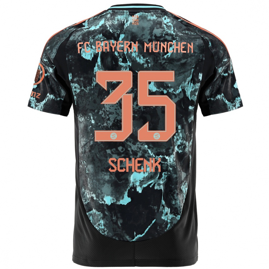 Men Football Johannes Schenk #35 Black Away Jersey 2024/25 T-Shirt Uk