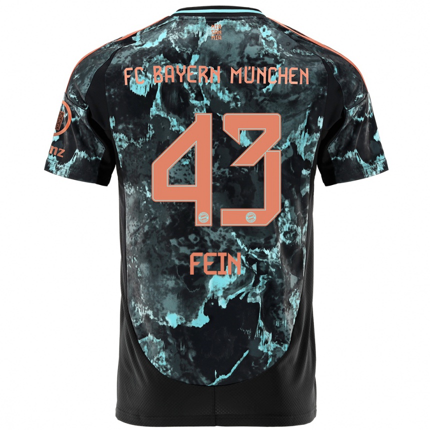 Men Football Adrian Fein #43 Black Away Jersey 2024/25 T-Shirt Uk