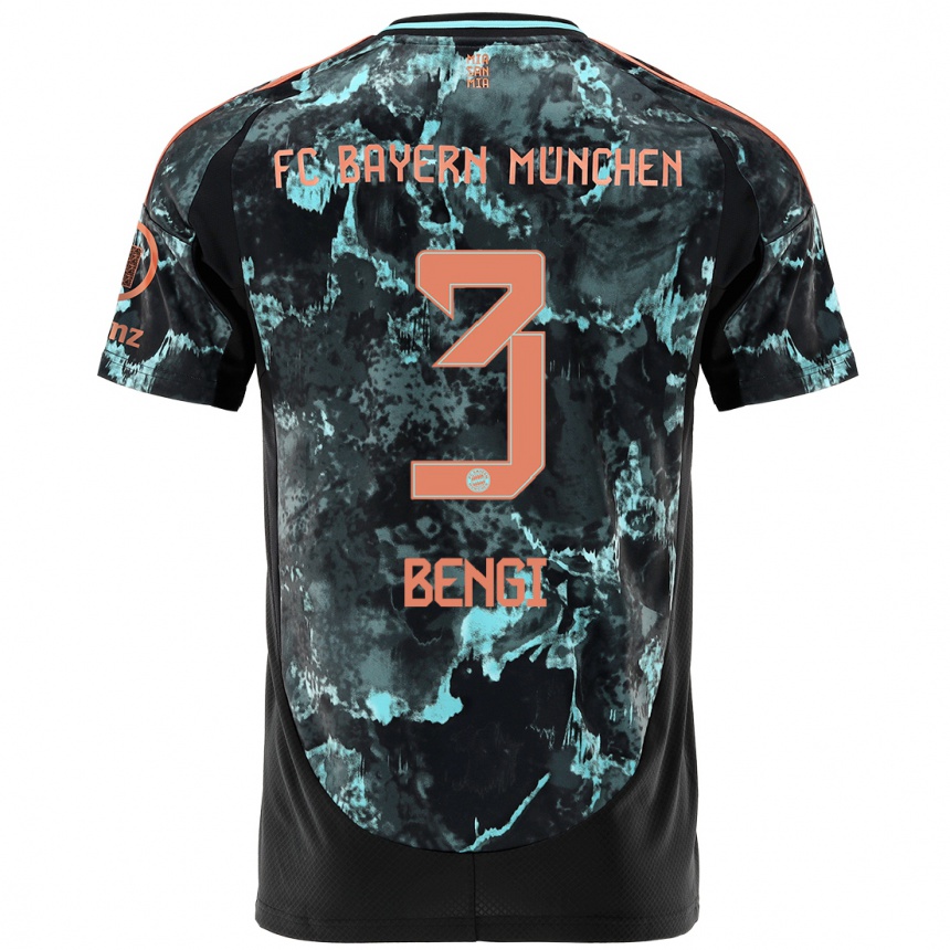 Men Football Kaan Bengi #3 Black Away Jersey 2024/25 T-Shirt Uk