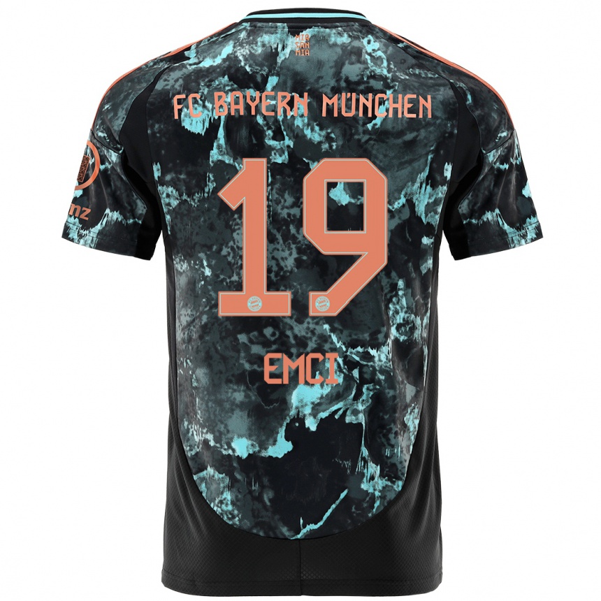 Men Football Ben Emci #19 Black Away Jersey 2024/25 T-Shirt Uk