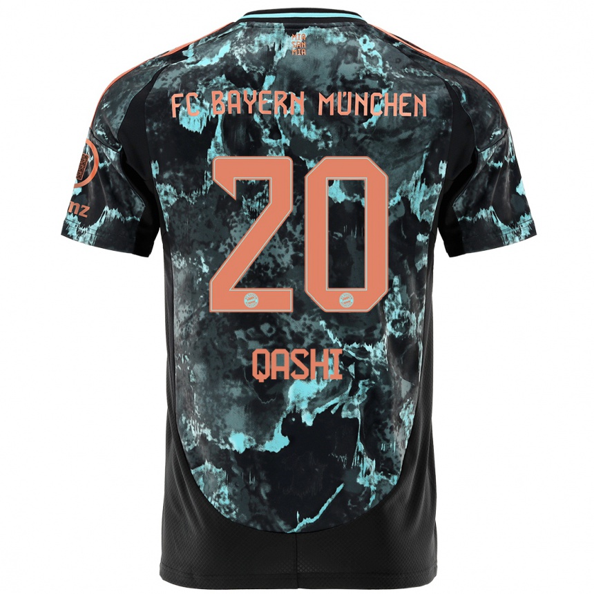 Men Football Yousef Qashi #20 Black Away Jersey 2024/25 T-Shirt Uk