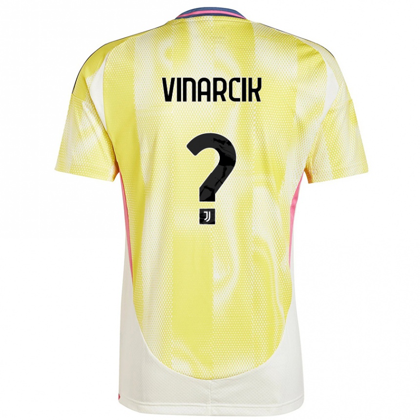 Men Football Jakub Vinarcik #0 Solar Yellow Away Jersey 2024/25 T-Shirt Uk