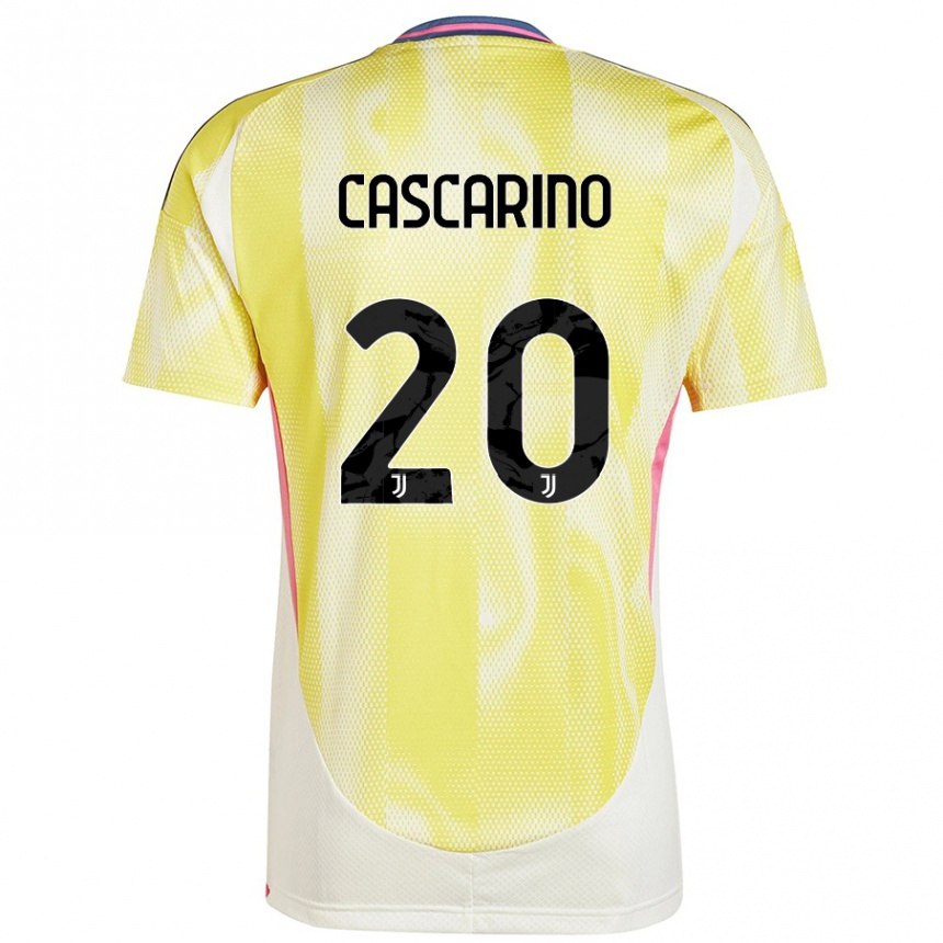 Men Football Estelle Cascarino #20 Solar Yellow Away Jersey 2024/25 T-Shirt Uk