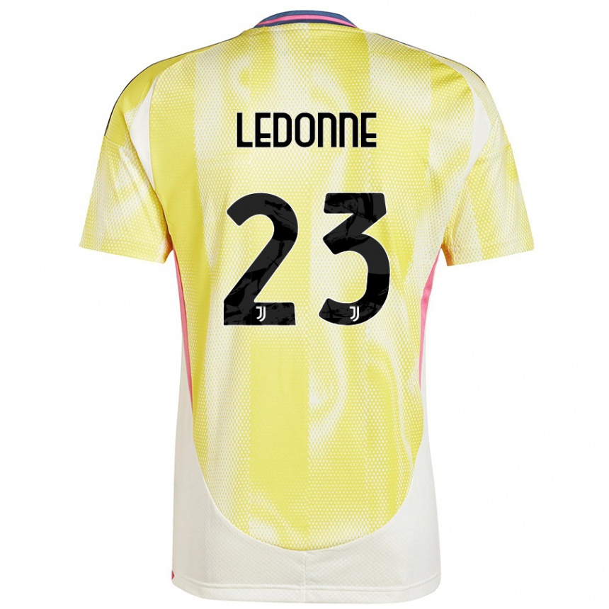 Men Football Nicolo Ledonne #23 Solar Yellow Away Jersey 2024/25 T-Shirt Uk