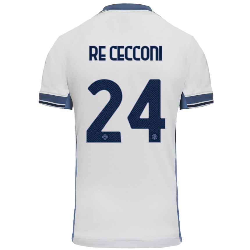 Men Football Gabriele Re Cecconi #24 White Grey Away Jersey 2024/25 T-Shirt Uk