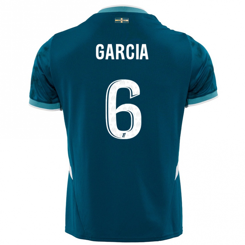 Men Football Ulisses Garcia #6 Turquoise Blue Away Jersey 2024/25 T-Shirt Uk