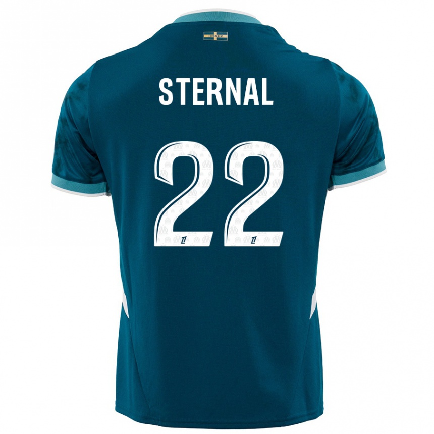 Men Football Enzo Sternal #22 Turquoise Blue Away Jersey 2024/25 T-Shirt Uk