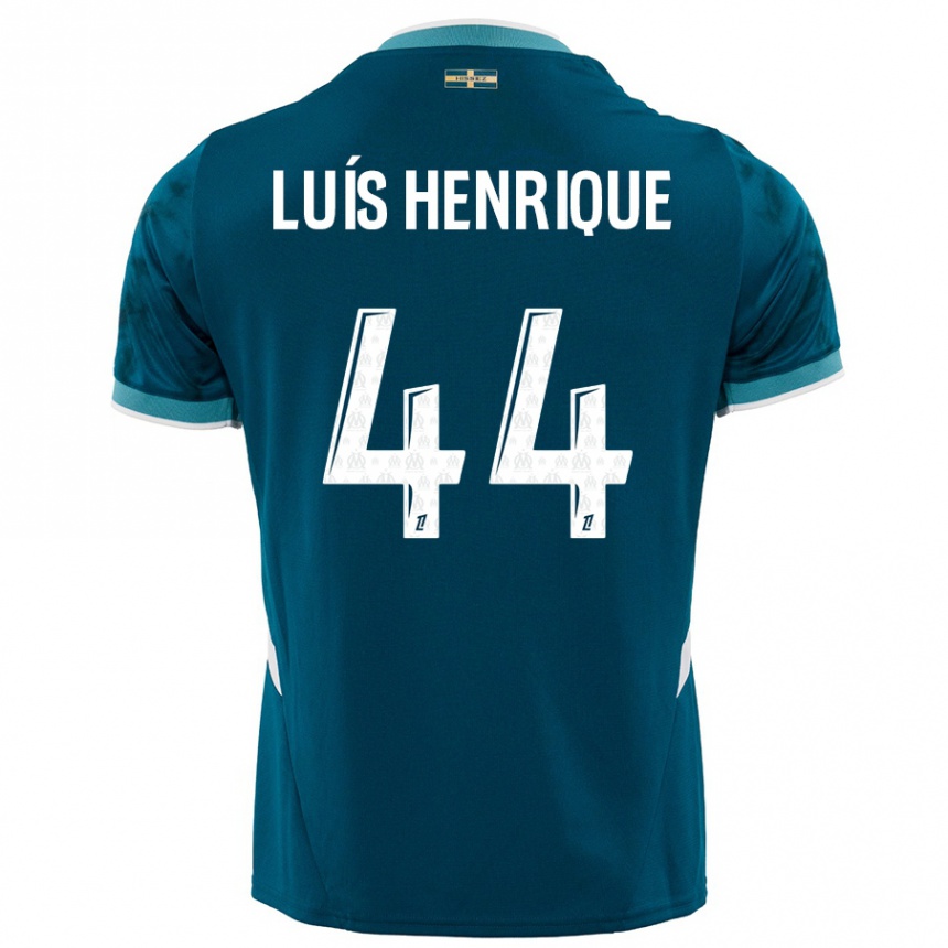 Men Football Luis Henrique #44 Turquoise Blue Away Jersey 2024/25 T-Shirt Uk