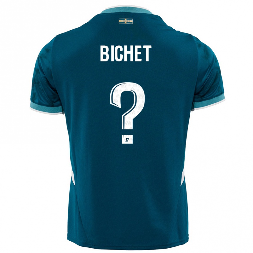 Men Football Tristan Bichet #0 Turquoise Blue Away Jersey 2024/25 T-Shirt Uk