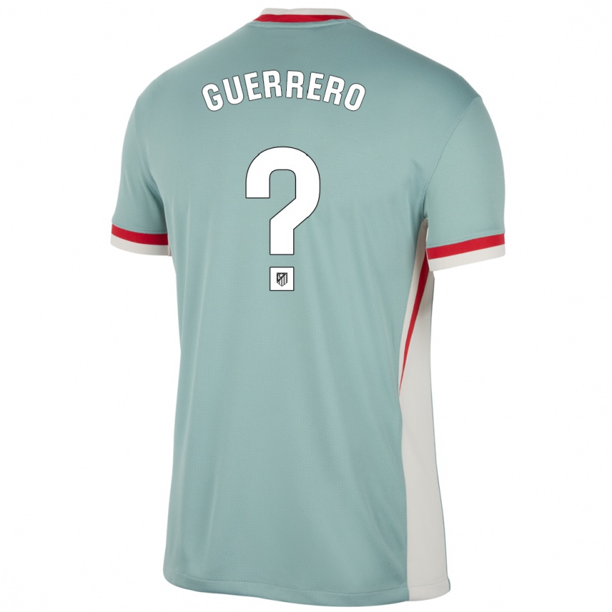 Men Football Sergio Guerrero #0 Light Beige Blue Away Jersey 2024/25 T-Shirt Uk