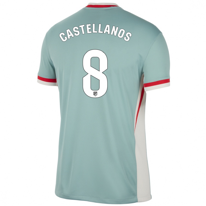 Men Football Jorge Castellanos #8 Light Beige Blue Away Jersey 2024/25 T-Shirt Uk