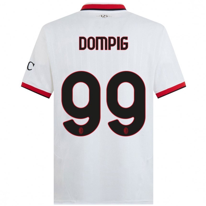 Men Football Chanté Dompig #99 White Black Red Away Jersey 2024/25 T-Shirt Uk