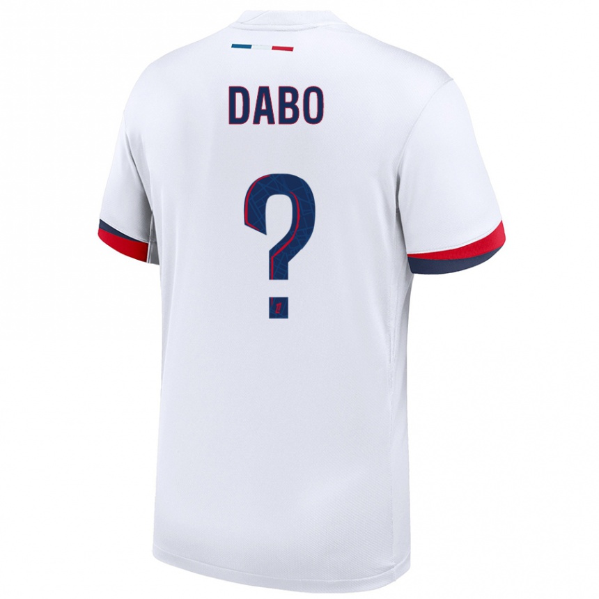 Men Football Mariama Dabo #0 White Blue Red Away Jersey 2024/25 T-Shirt Uk