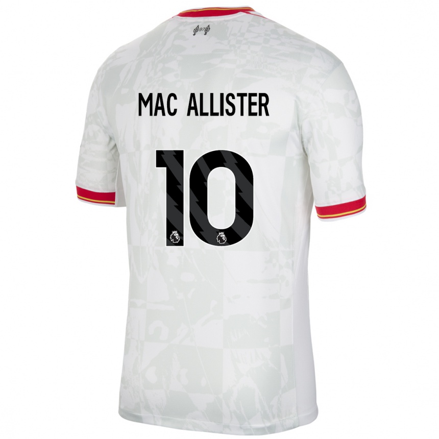 Men Football Alexis Mac Allister #10 White Red Black Third Jersey 2024/25 T-Shirt Uk