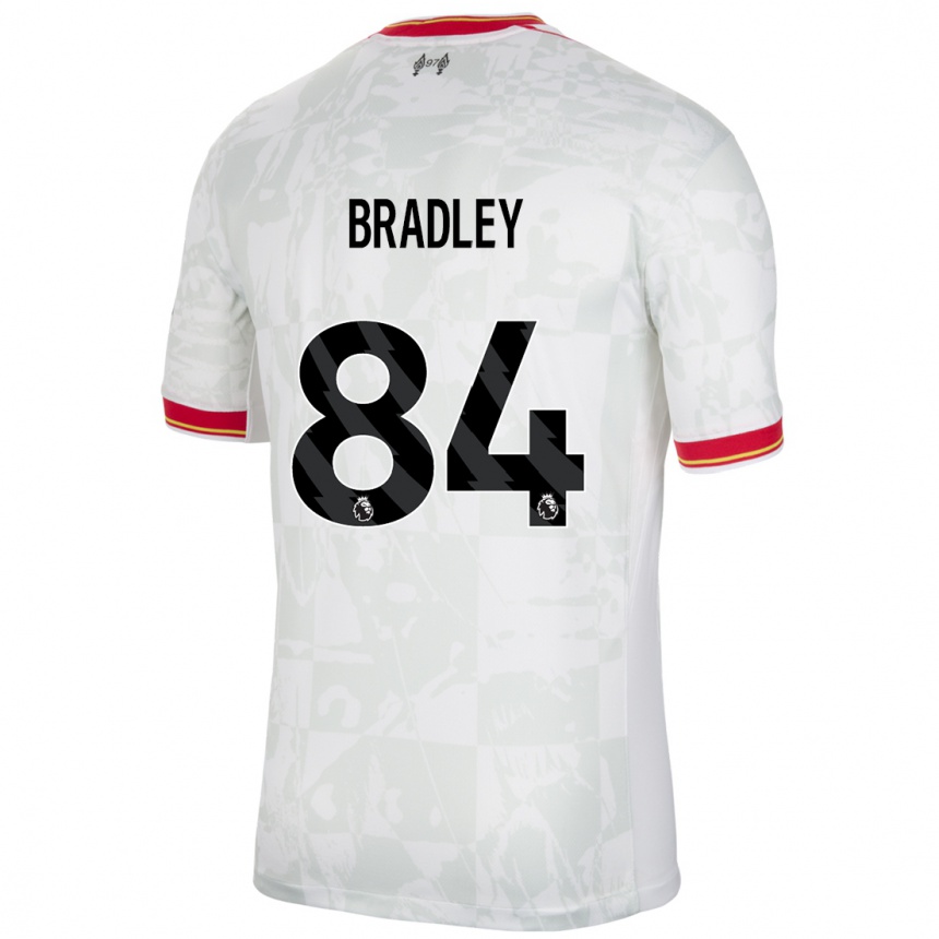 Men Football Conor Bradley #84 White Red Black Third Jersey 2024/25 T-Shirt Uk