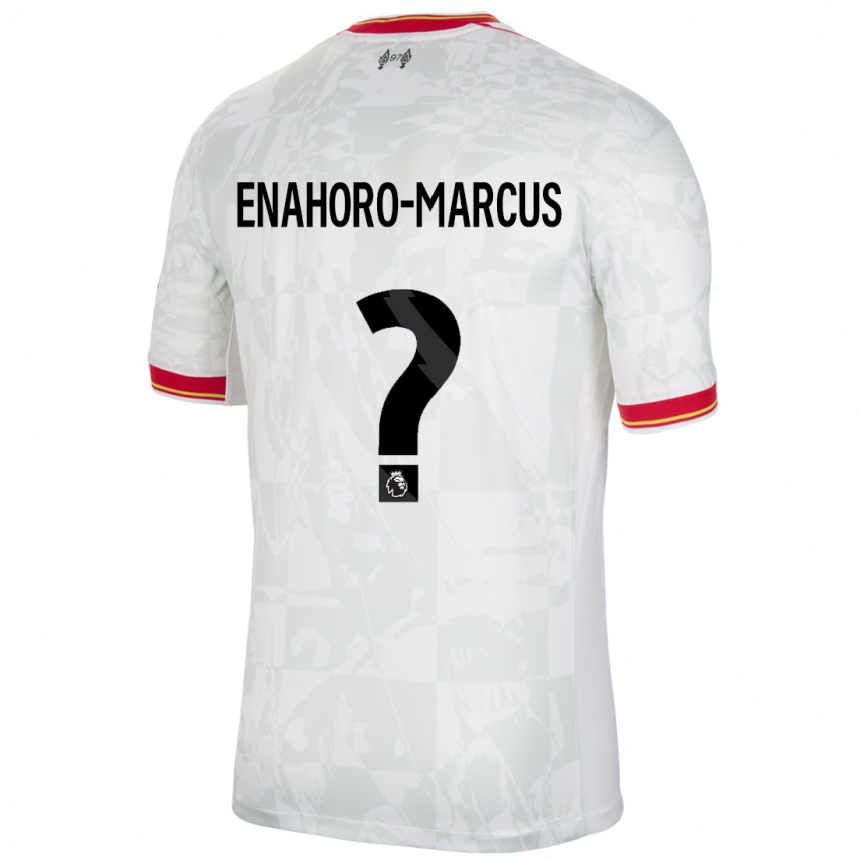 Men Football Louis Enahoro-Marcus #0 White Red Black Third Jersey 2024/25 T-Shirt Uk