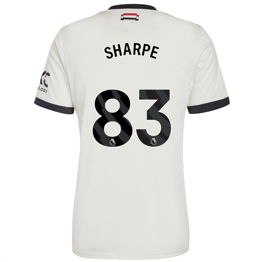 Men Football Malachi Sharpe #83 Off White Third Jersey 2024/25 T-Shirt Uk