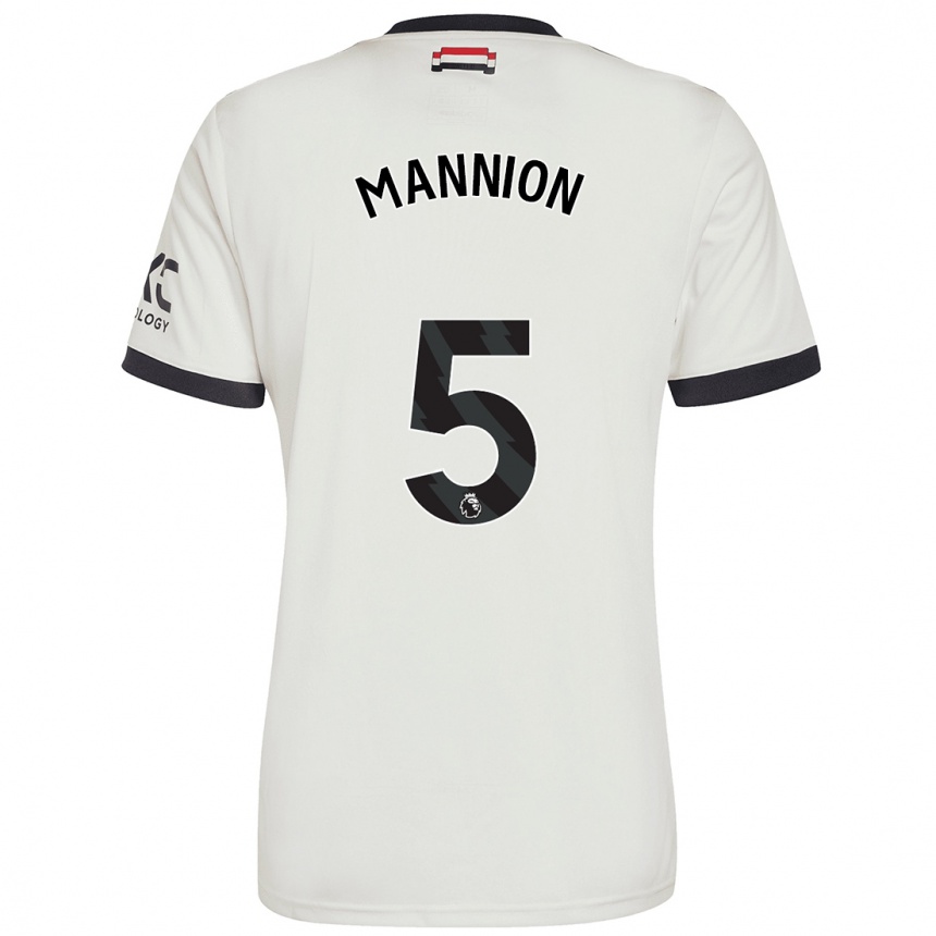 Men Football Aoife Mannion #5 Off White Third Jersey 2024/25 T-Shirt Uk